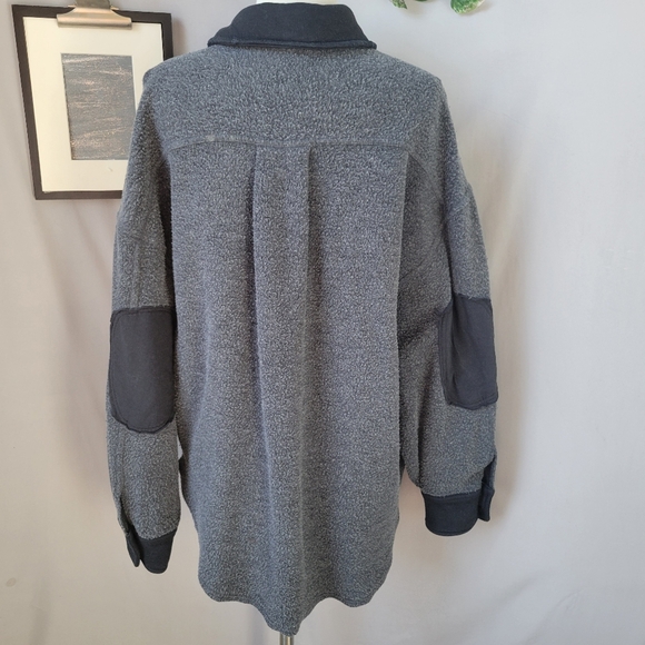 Free People Ruby Fleece Jacket Washed Black S - Picture 3 of 16